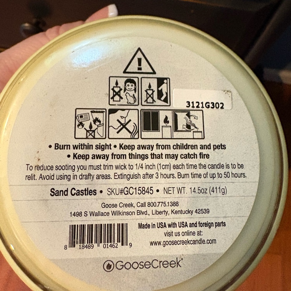 Goose Creek Sand Castles Candle - Picture 2 of 3